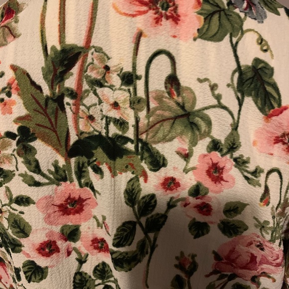 2/$12 Bodysuit one piece floral blouse - Picture 3 of 3